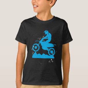 T-shirt Le pneu de cavalier de vélo de saleté dépiste la