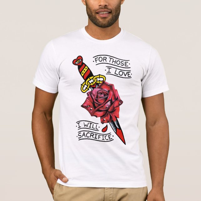 T-shirt Le poignard de camarades impairs et s'est levé (Devant)