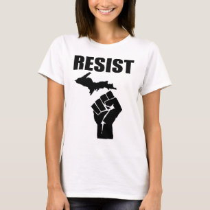 T-shirt Le poing du Michigan RÉSISTENT