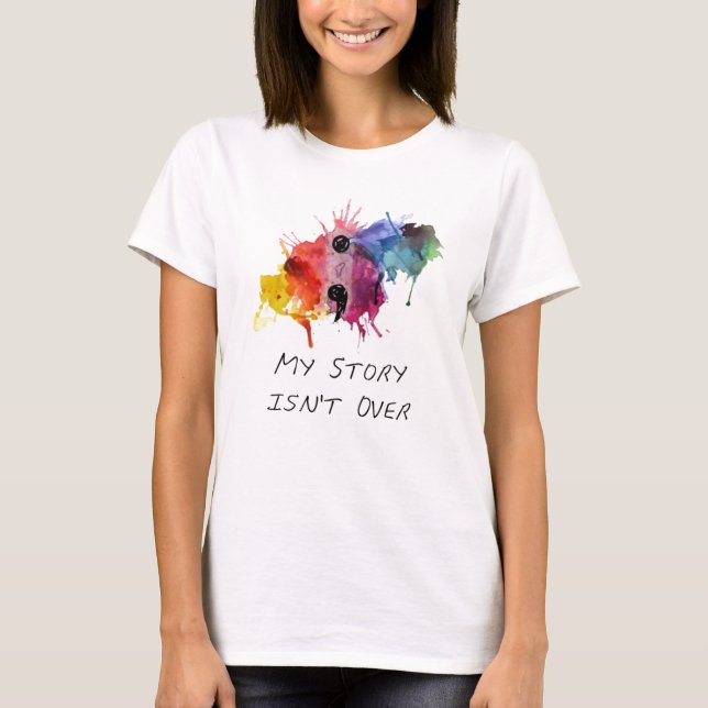 T-shirt Le point-virgule mon histoire n'est pas terminé (Devant)