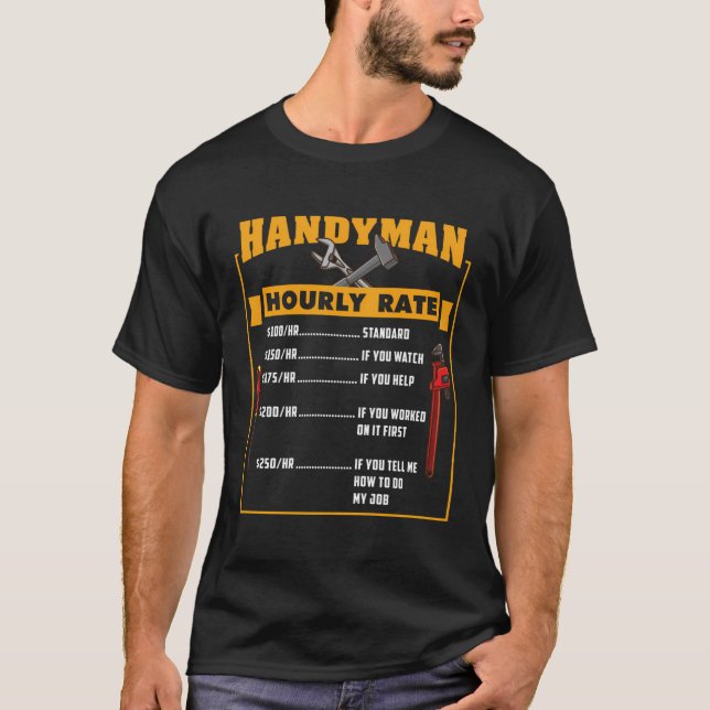 T-shirt Le poison de Handyman Hourly Rate (Devant)