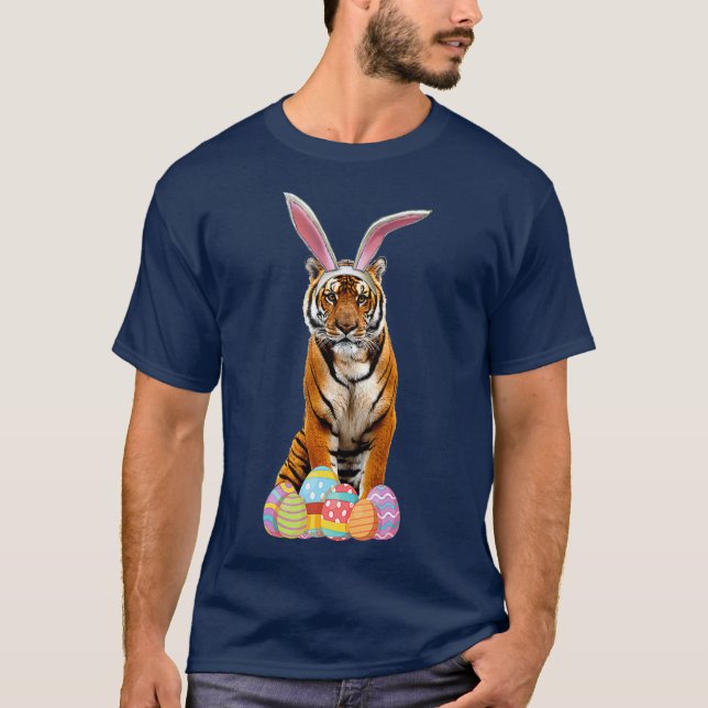 T-shirt Le poison de Tiger Funny Bunny Ears Eggs (Devant)