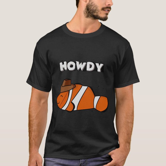 T-shirt Le poisson clown et cowboy (Devant)