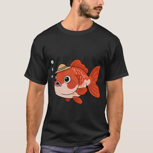 T-shirt Le poisson drôle avec le chapeau (Devant)
