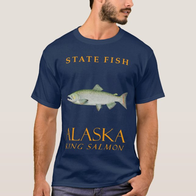 T-shirt Le poisson du territoire de l'Alaska Le Saumon du  (Devant)