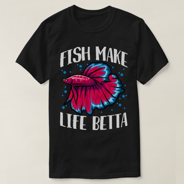 T-shirt Le poisson fait la vie Betta (Design devant)