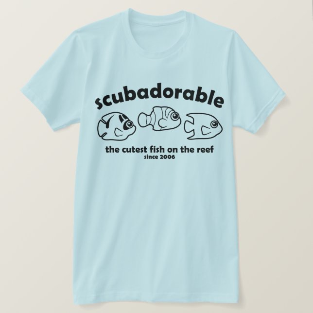 T-shirt Le poisson le plus coupé sur le récif (Design devant)