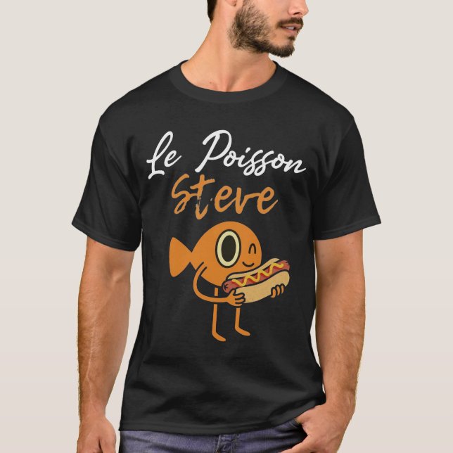 T-shirt Le Poisson Steve Drôle Hot Dog (Devant)