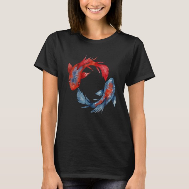 T-shirt Le poisson Yin Yang Koi (Devant)