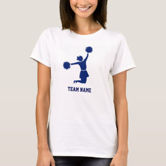 T-shirt Le pom-pom girl en silhouette saute la pièce en t