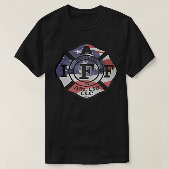 T-shirt Le pompier américain Patriot IAFF (Design devant)
