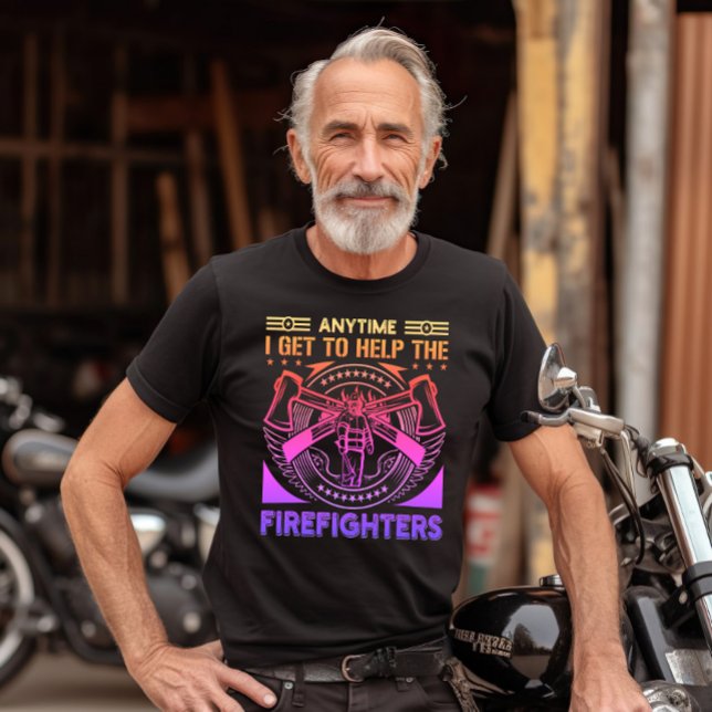 T-shirt Le pompier appuie la communauté (Créateur téléchargé)