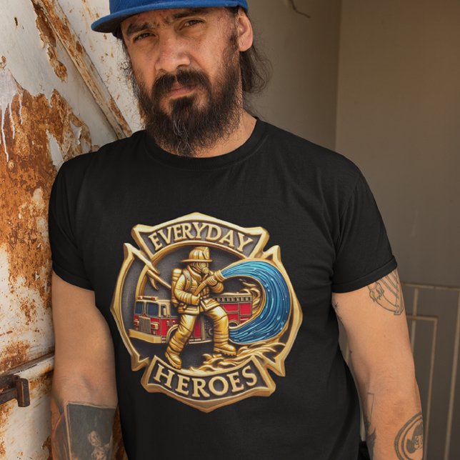 T-shirt Le pompier héroïque (Créateur téléchargé)