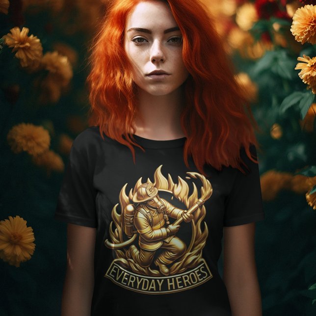 T-shirt Le pompier héroïque : prêt à affronter les flammes (Créateur téléchargé)