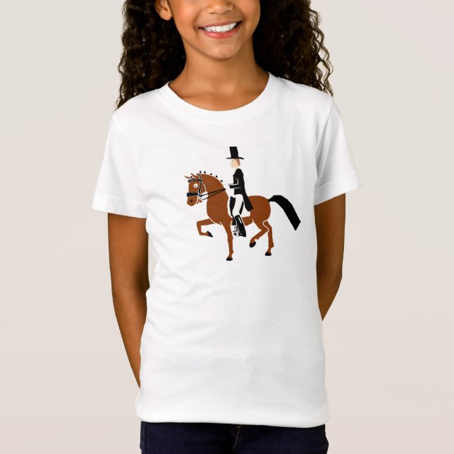 T-Shirt Le poney de dressage badine la pièce en t (Devant)