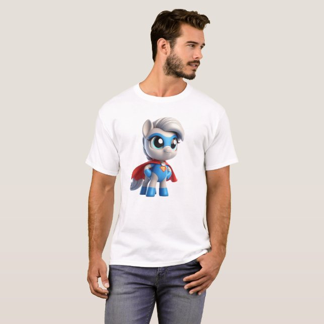 T-shirt Le poney masqué, héros intrépide. (Devant entier)
