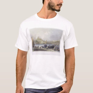 T-shirt Le pont de flottement, Istanbul, gravé par J.C. B