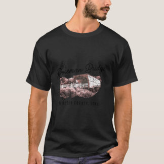 T-shirt Le pont Roseman Est 1883 Madison Comté Iowa