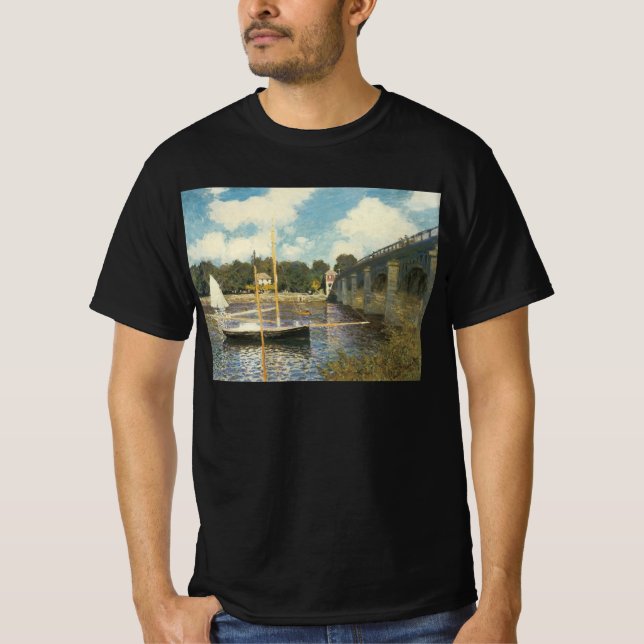 T-shirt Le pont routier d'Argenteuil par Claude Monet (Devant)