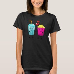 T-shirt Le Popcorn Et Le Soda Tombent Dans L'Amour