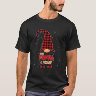 T-shirt Le Poppa Gnome Christmas Red Buffalo Plaid Pajama
