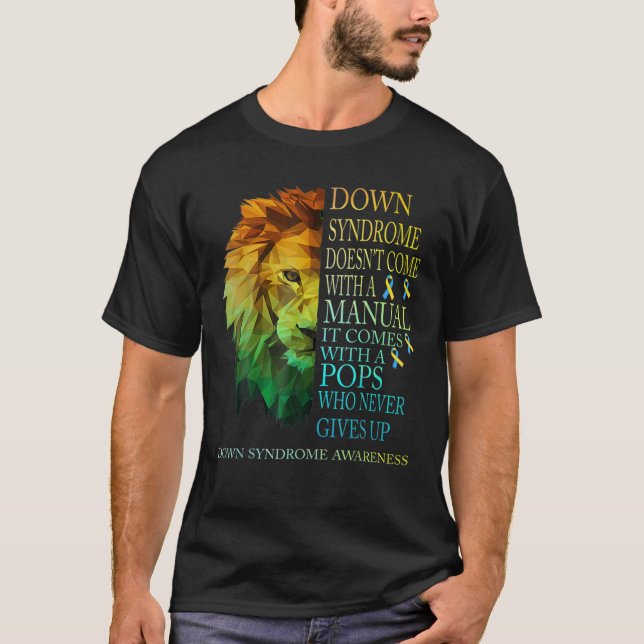 T-shirt Le POPS ne provoque jamais le syndrome de Lion Dow (Devant)
