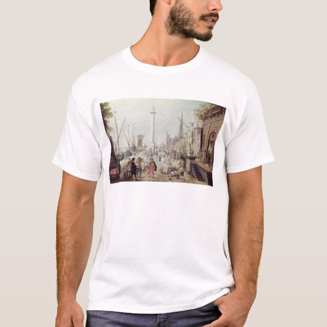 T-shirt Le port antique d'Anvers (Devant)