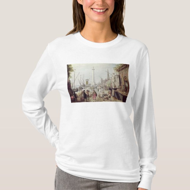 T-shirt Le port antique d'Anvers (Devant)