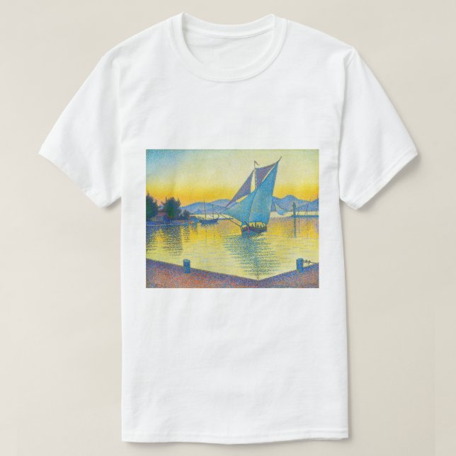 T-shirt Le port au coucher du soleil, Signac (Design devant)