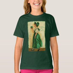 T-shirt Le port de l'art Shamrock vert