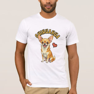 T-shirt Le portrait du micro-chien puissant - Chihuahua