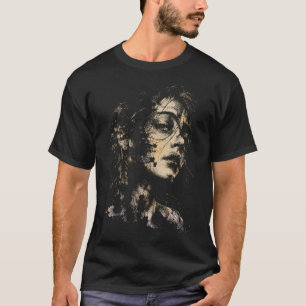 T-shirt Le Portrait Inachevé Fragmenté en Détresse