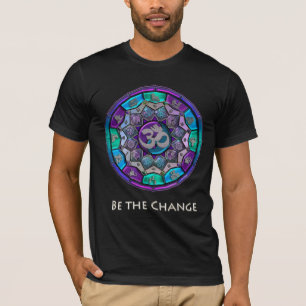 T-shirt Le ~ pourpre argenté de mandala de l'indépendance