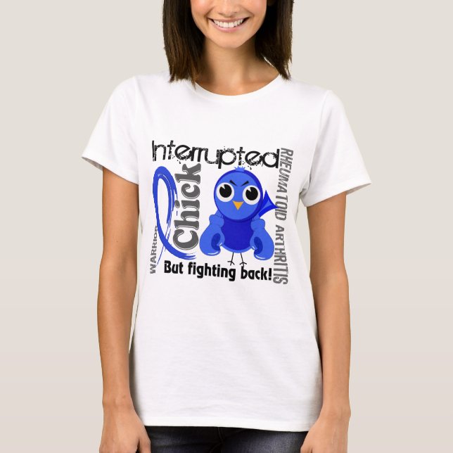 T-shirt Le poussin a interrompu le RA de 3 rhumatismes (Devant)