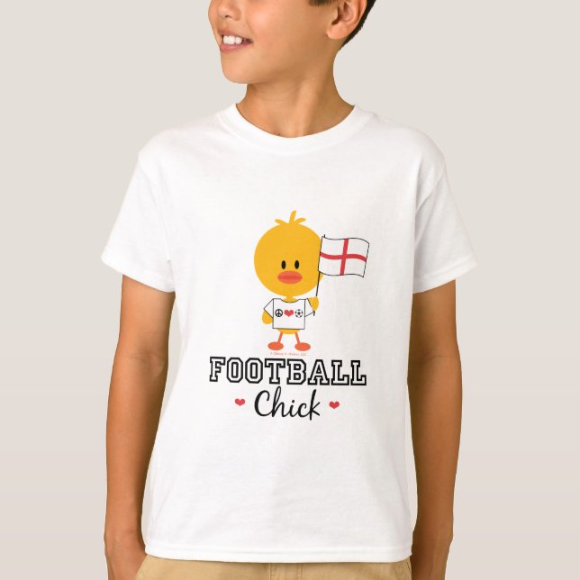 T-shirt Le poussin anglais du football du football badine (Devant)