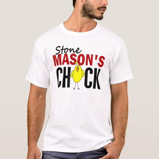 T-shirt Le poussin de maçon en pierre (Devant)