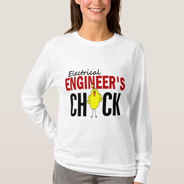 T-shirt Le poussin d'ingénieur électrique (Devant)