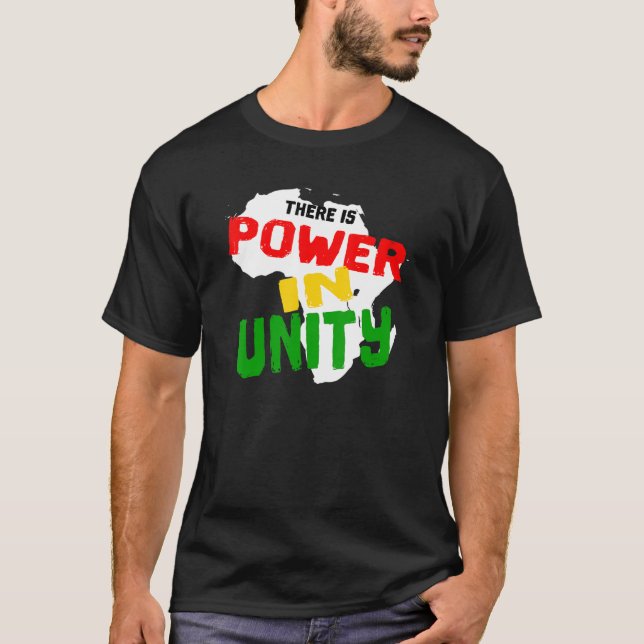T-shirt Le pouvoir dans l'unité Mois de l'histoire noire 2 (Devant)