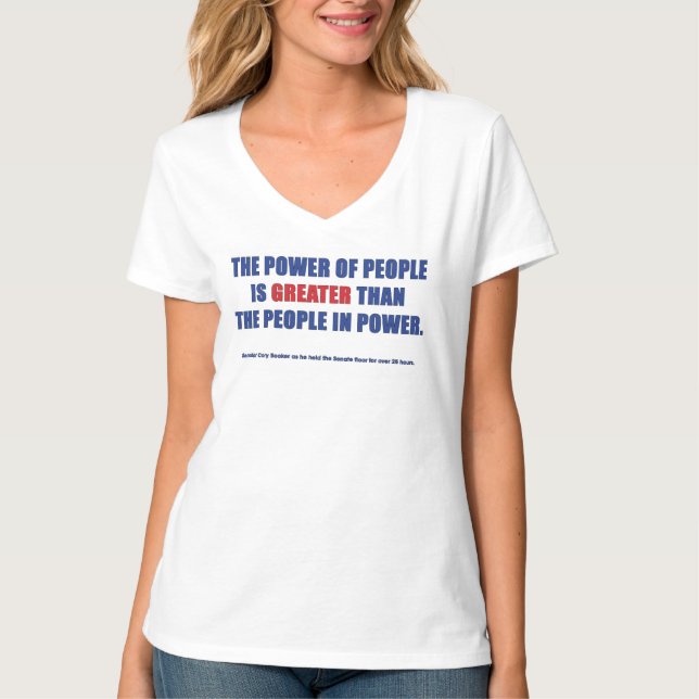 T-shirt Le pouvoir du peuple - Cory Booker (Devant)