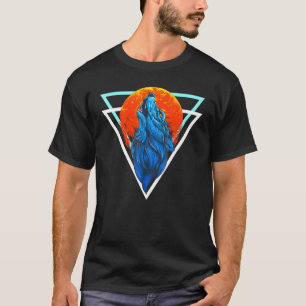 T-shirt Le prédateur de la forêt de la Lune rouge hurle le