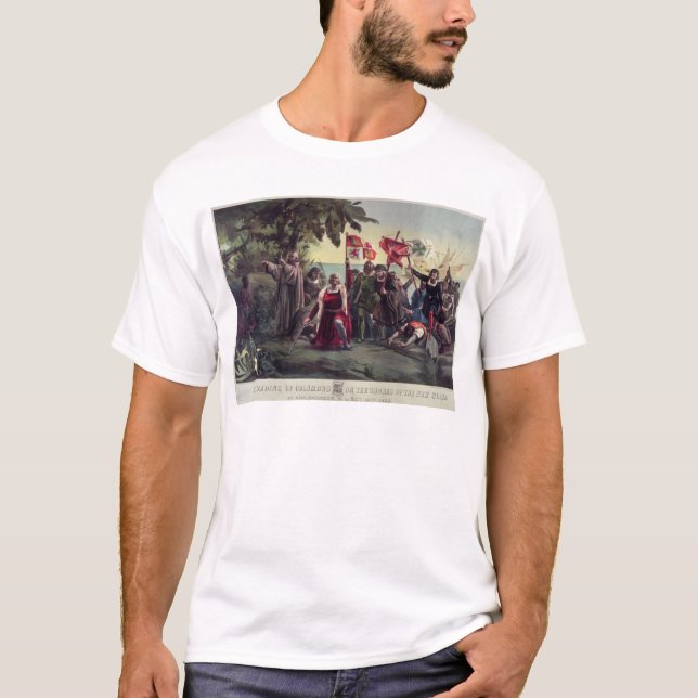 T-shirt Le premier atterrissage de Columbus (Devant)