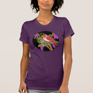 T-shirt Le premier cardinal dans l'arbre lilas