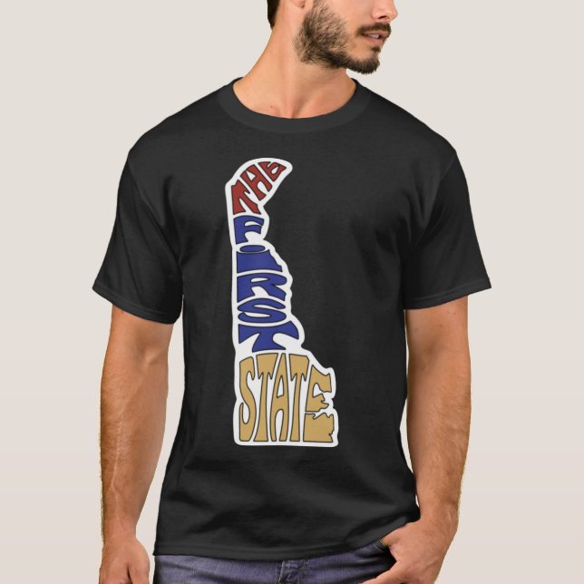 T-shirt Le premier État Delaware Oversized (Devant)