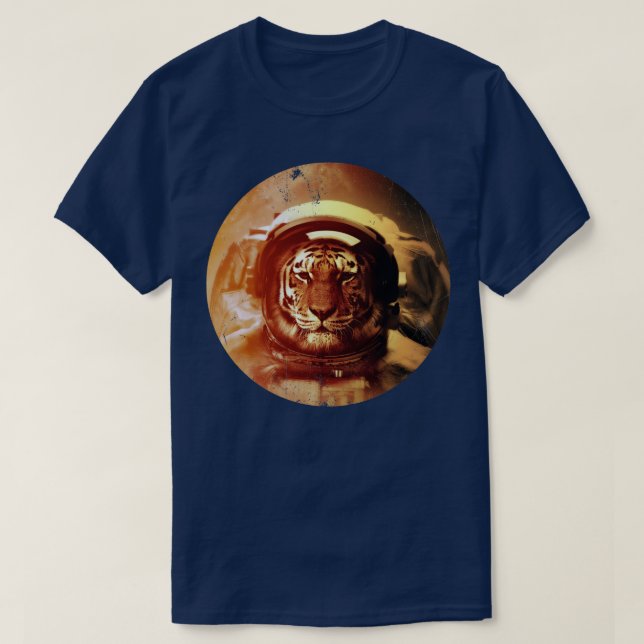 T-shirt Le premier tigre sur la Lune (Design devant)
