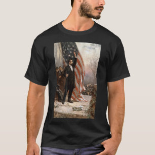 T-shirt Le président Abraham Lincoln et le drapeau américa