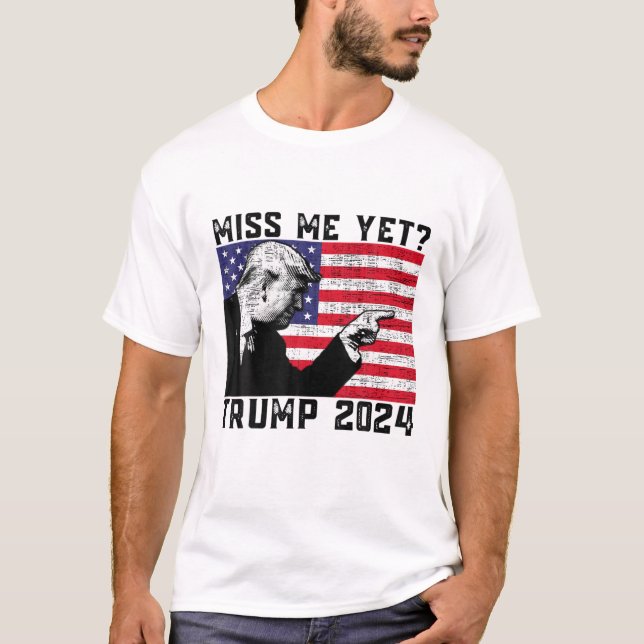 T-shirt Le Président Donald Trump Me Manque Pourtant Polit (Devant)