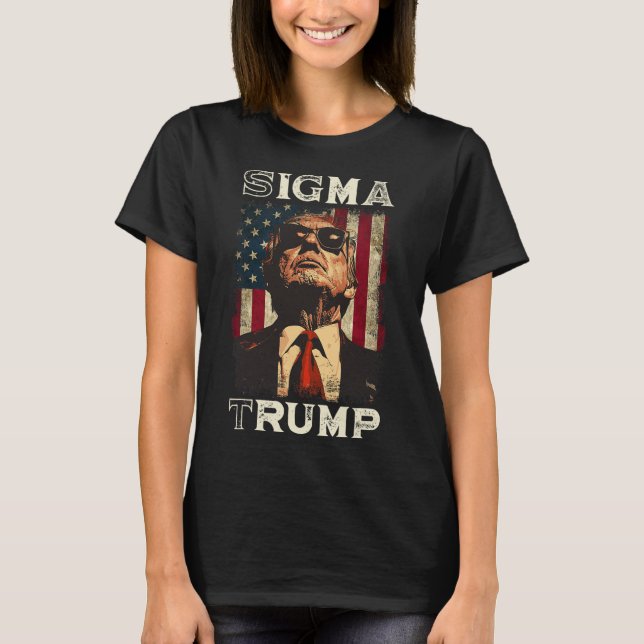 T-shirt Le président Donald Trump - Sigma Trump (Devant)