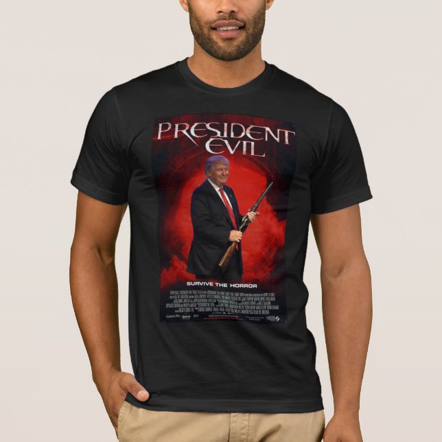 T-shirt Le Président Evil de Donald Trump (Devant)