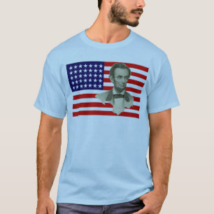 T-shirt Le Président Lincoln avec le drapeau des syndicats