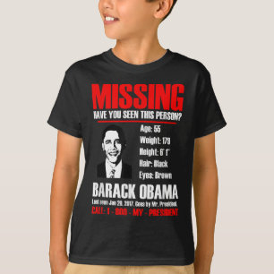T-shirt Le président Obama T Shirt disparu